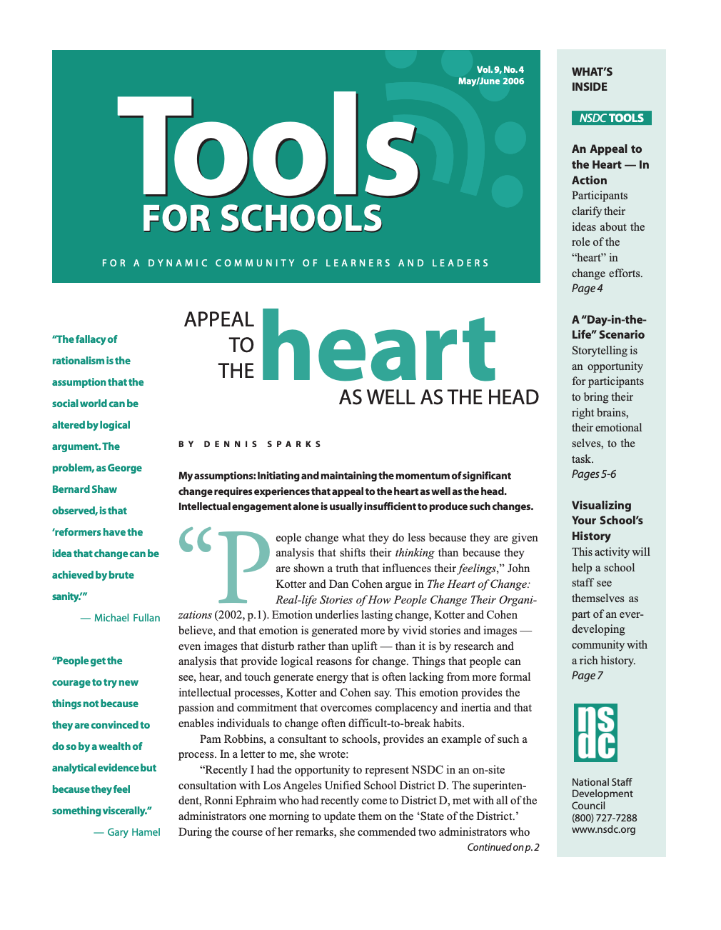 Tools For Schools, May/June 2006, Vol. 9, No. 4