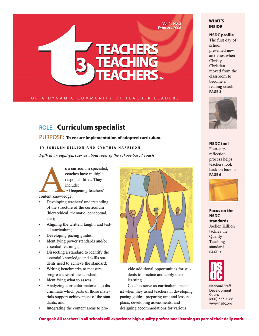 Image for aesthetic effect only - Teachers-teaching-teachers-february-2006-vol-1-no-5