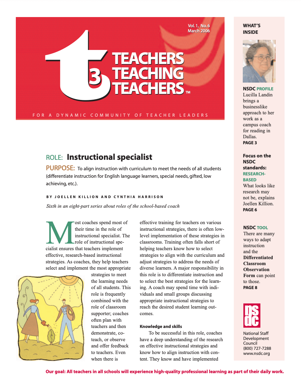 Image for aesthetic effect only - Teachers-teaching-teachers-march-2006-vol-1-no-6