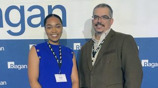 Ariel Durham and Anthony Armstrong attend the Nonprofit Communications Awards, hosted by Ragan Communication